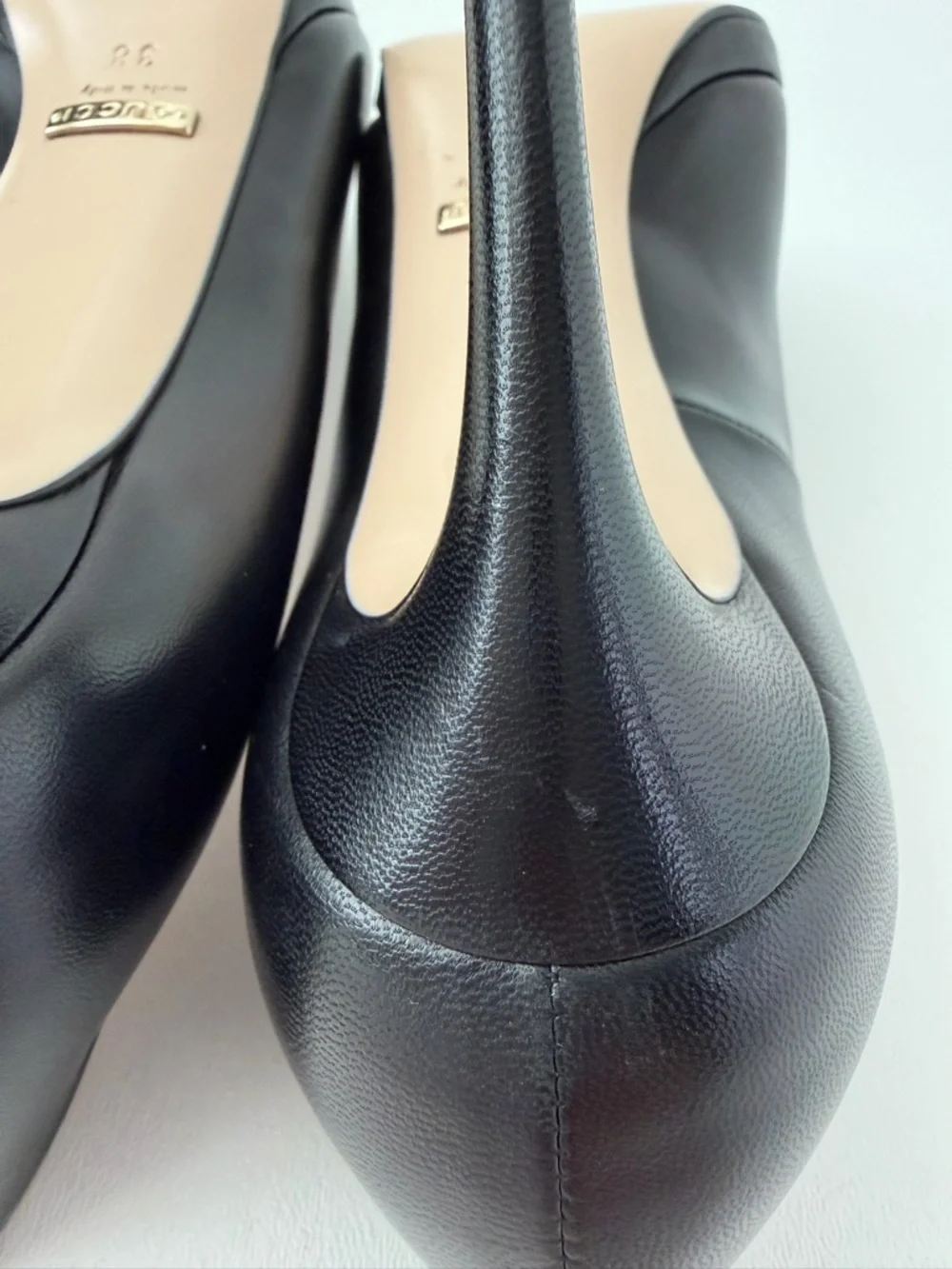 GUCCI | Horsebit Platform Pumps Black Leather High Heels EU 38